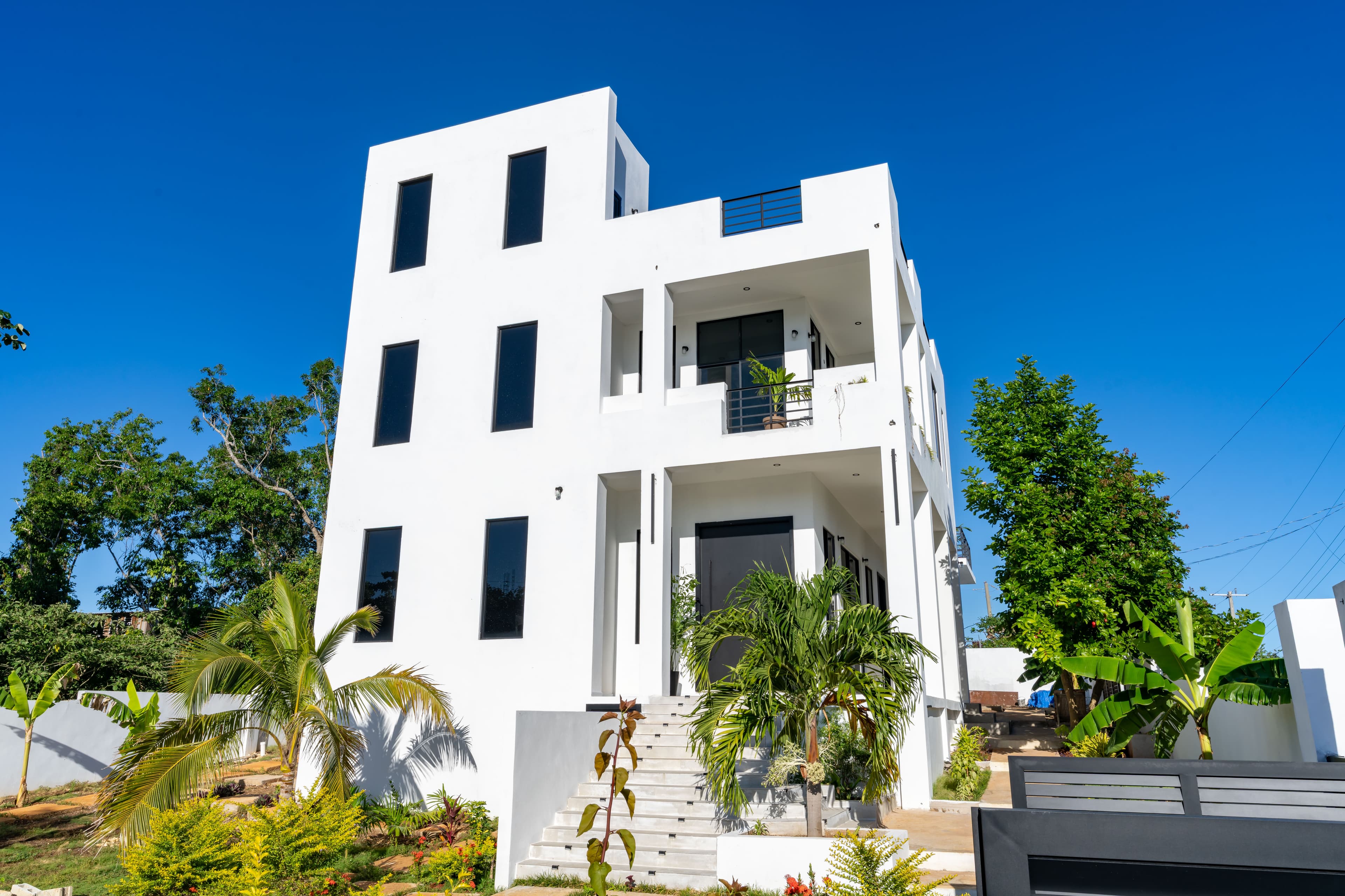 Modern villa exterior in Negril